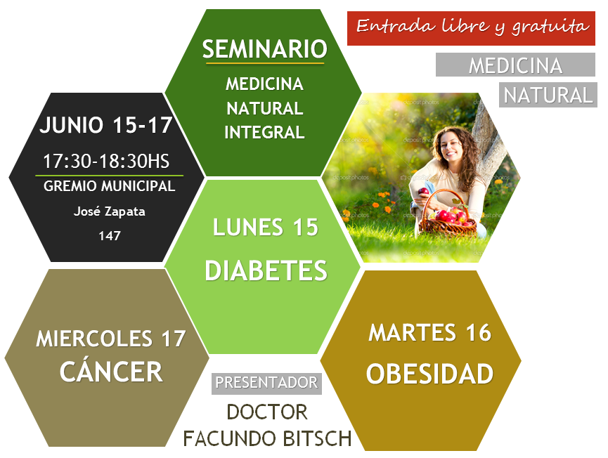 Seminario de diabetes obesidad cáncer medicina integral natural doctor facundo bitsch auspicia municipalidad de Mendoza